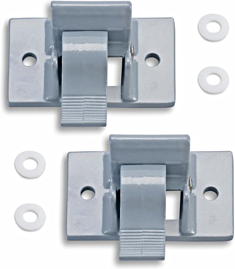 UYG for 3104653.005 RV Camper Trailer Bottom Mounting Bracket Awning Replacement Lower （Grey 2 pc - Image 1